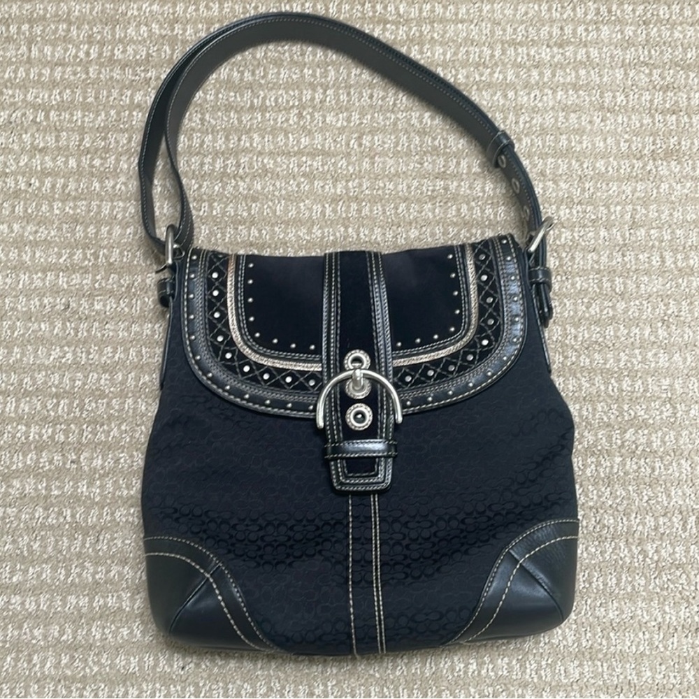 Coach bag with silver hardware